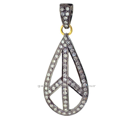 Pave diamond pendants wholesale sale